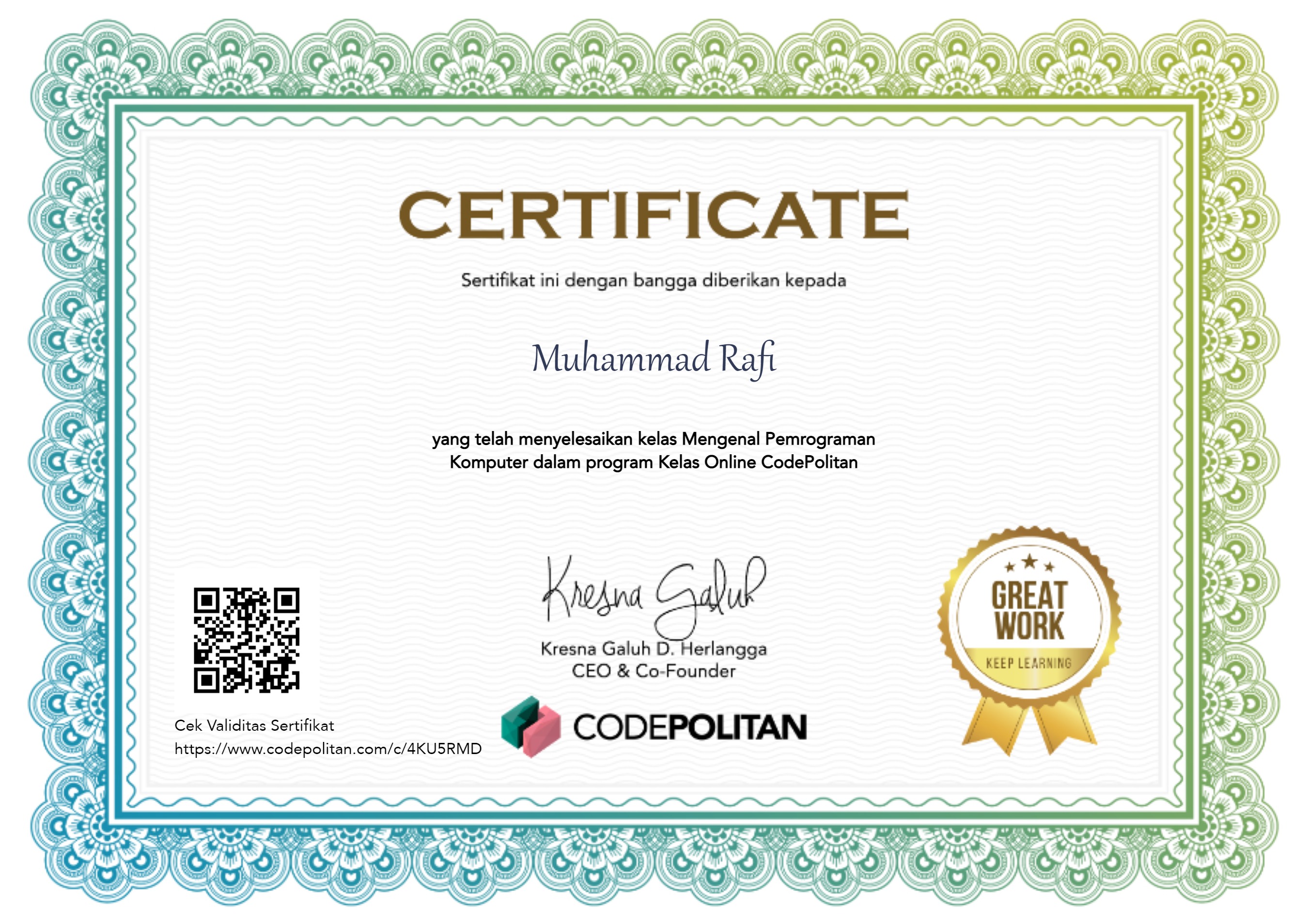 Achievement 1
